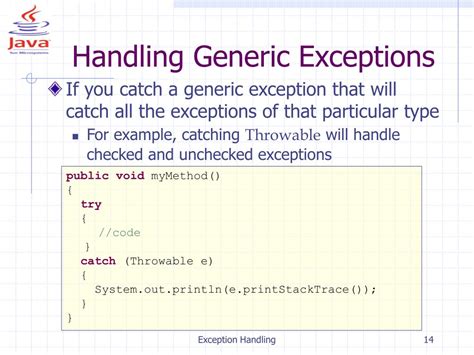 what are generic exceptions